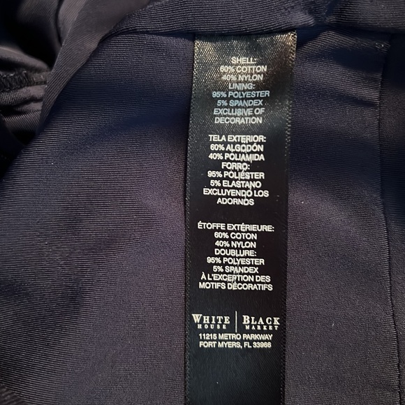 WHBM lace dress. Navy blue. Size 14. Great for a wedding or out to dinner! - Picture 5 of 6